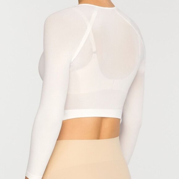 NEW- SPANX Women's Long Sleeve Arm Tights- CLEAN WHITE Hosiery Layering - Picture 2 of 7